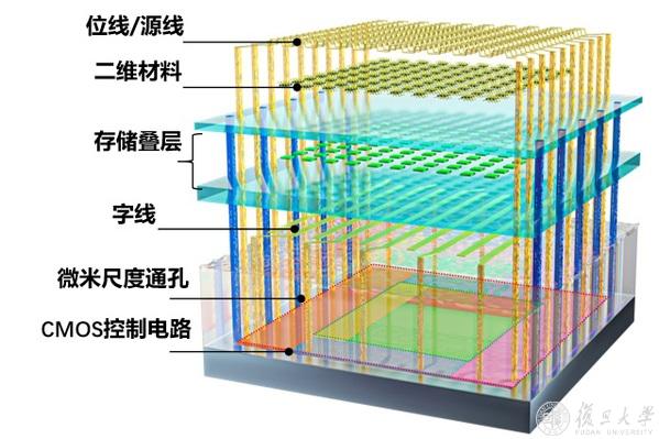 全球首颗！复旦团队研发二维-硅基混合架构闪存芯片