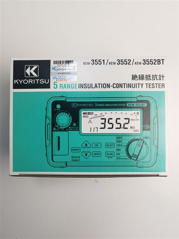 克列茨KEW3551数显绝缘导通测试仪KEW3552兆欧表KEW3552BT