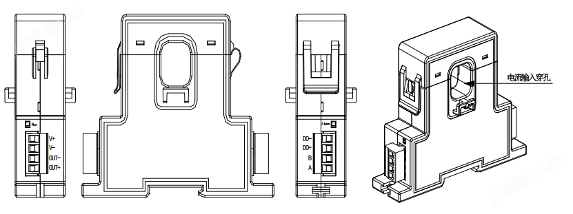 600A大電流測量卡扣式電流變送器廠家