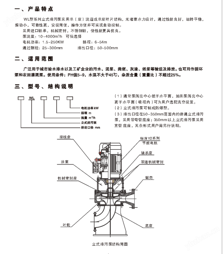 高密度沉淀池污泥回流泵250WL600-15-37