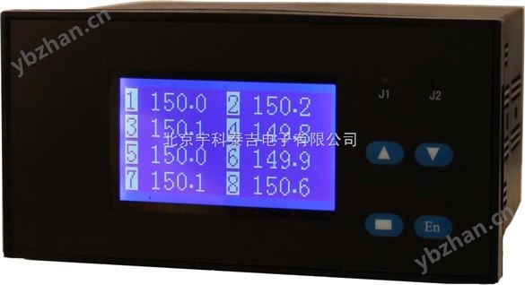 液晶LCD八路智能温度控制仪，智能八路显示仪，八路温度控制仪